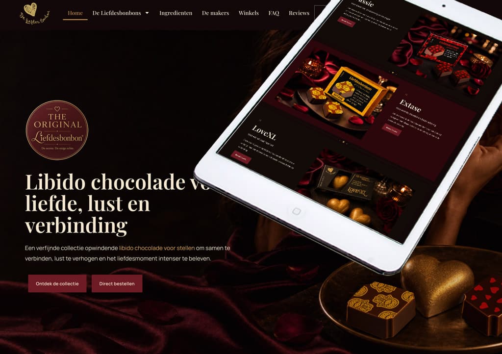 Logo, Huisstijl, Webshop De Liefdesbonbon