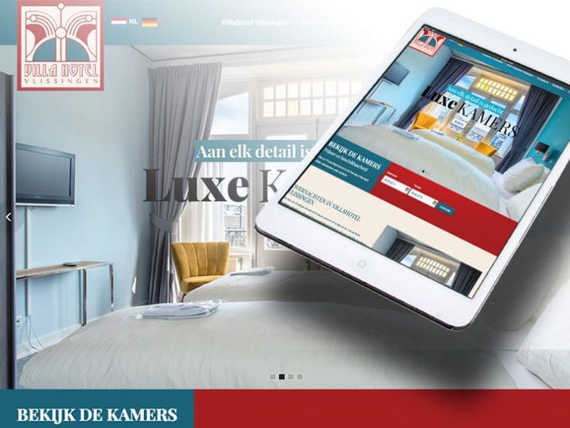 Website Villa Hotel door La Dolce Vita Grafische Ontwerp en marketing en webdesign uit Zeeland