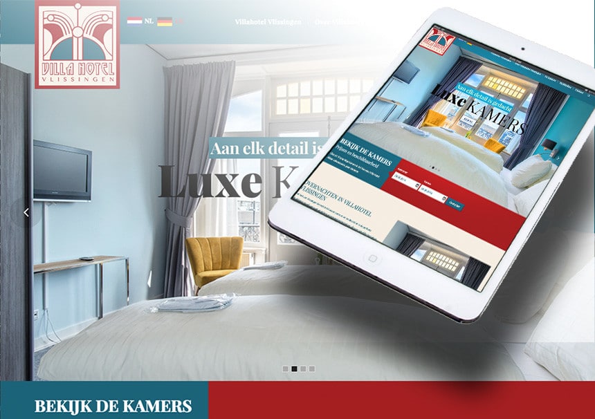 Website Villa Hotel door La Dolce Vita Grafische Ontwerp en marketing en webdesign uit Zeeland